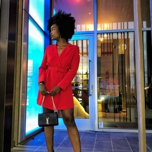 Red blazer dress